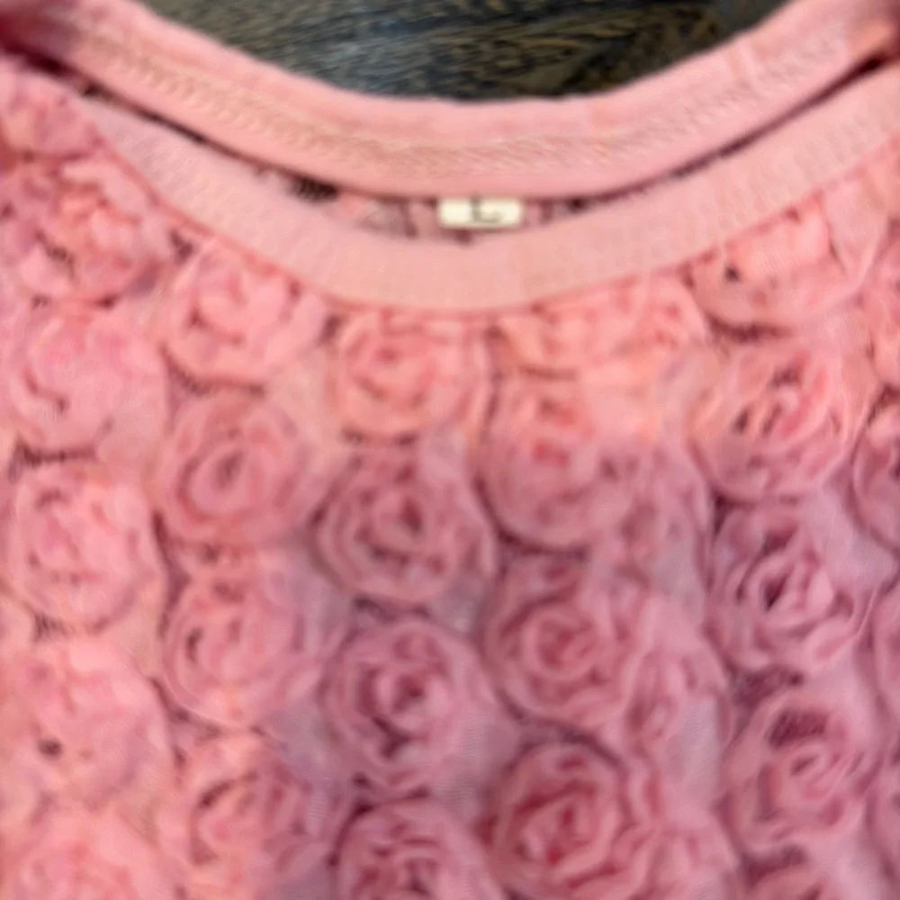 Pink Rosette Lace Top – Infant Size‎